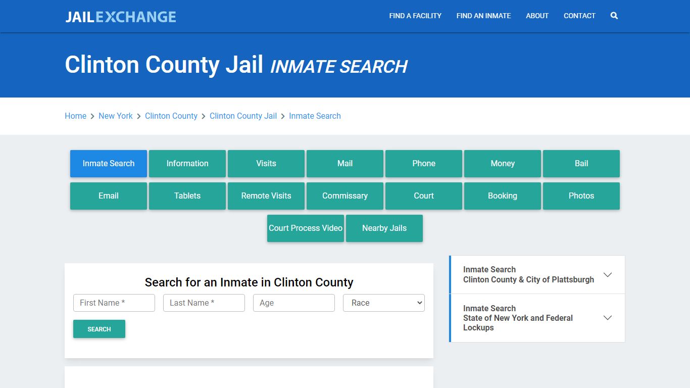Clinton County Jail, NY Inmate Search: Roster & Mugshots