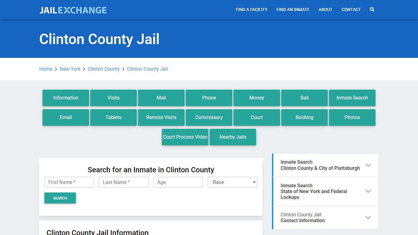Clinton County Jail Roster Lookup, NY, Inmate Search